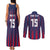 Custom Serbia Sport Fan Jersey Couples Matching Tank Maxi Dress and Long Sleeve Button Shirt Eagle Wings with Sporty Stripes Style - Wonder Print Shop