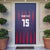 Serbia Sport Fan Jersey Door Cover Eagle Wings with Sporty Stripes Style - Wonder Print Shop
