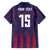 Custom Serbia Sport Fan Jersey Family Matching Off The Shoulder Long Sleeve Dress and Hawaiian Shirt Eagle Wings with Sporty Stripes Style - Wonder Print Shop