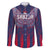 Custom Serbia Sport Fan Jersey Family Matching Off The Shoulder Long Sleeve Dress and Hawaiian Shirt Eagle Wings with Sporty Stripes Style - Wonder Print Shop