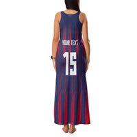 Custom Serbia Sport Fan Jersey Family Matching Tank Maxi Dress and Hawaiian Shirt Eagle Wings with Sporty Stripes Style - Wonder Print Shop