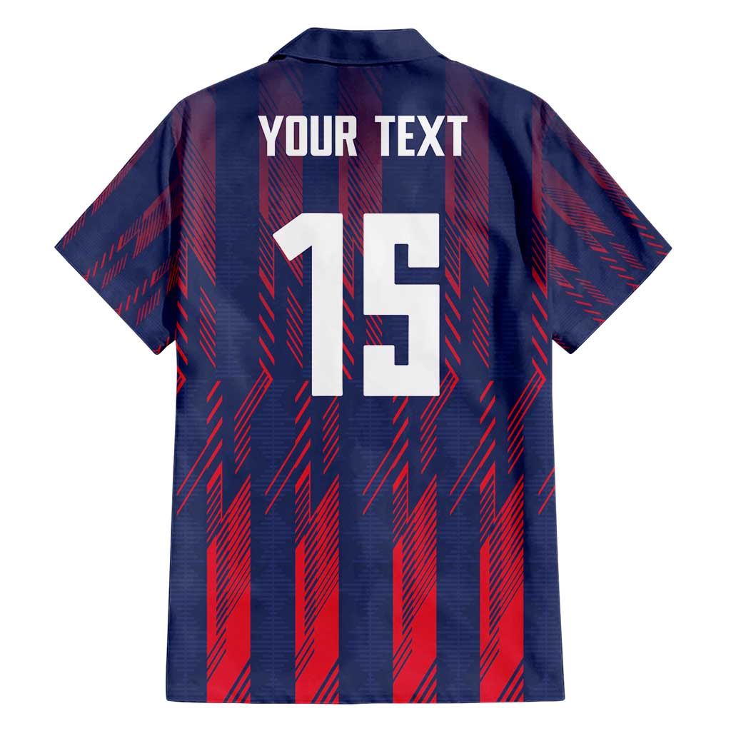 Custom Serbia Sport Fan Jersey Hawaiian Shirt Eagle Wings with Sporty Stripes Style - Wonder Print Shop
