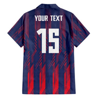 Custom Serbia Sport Fan Jersey Hawaiian Shirt Eagle Wings with Sporty Stripes Style - Wonder Print Shop