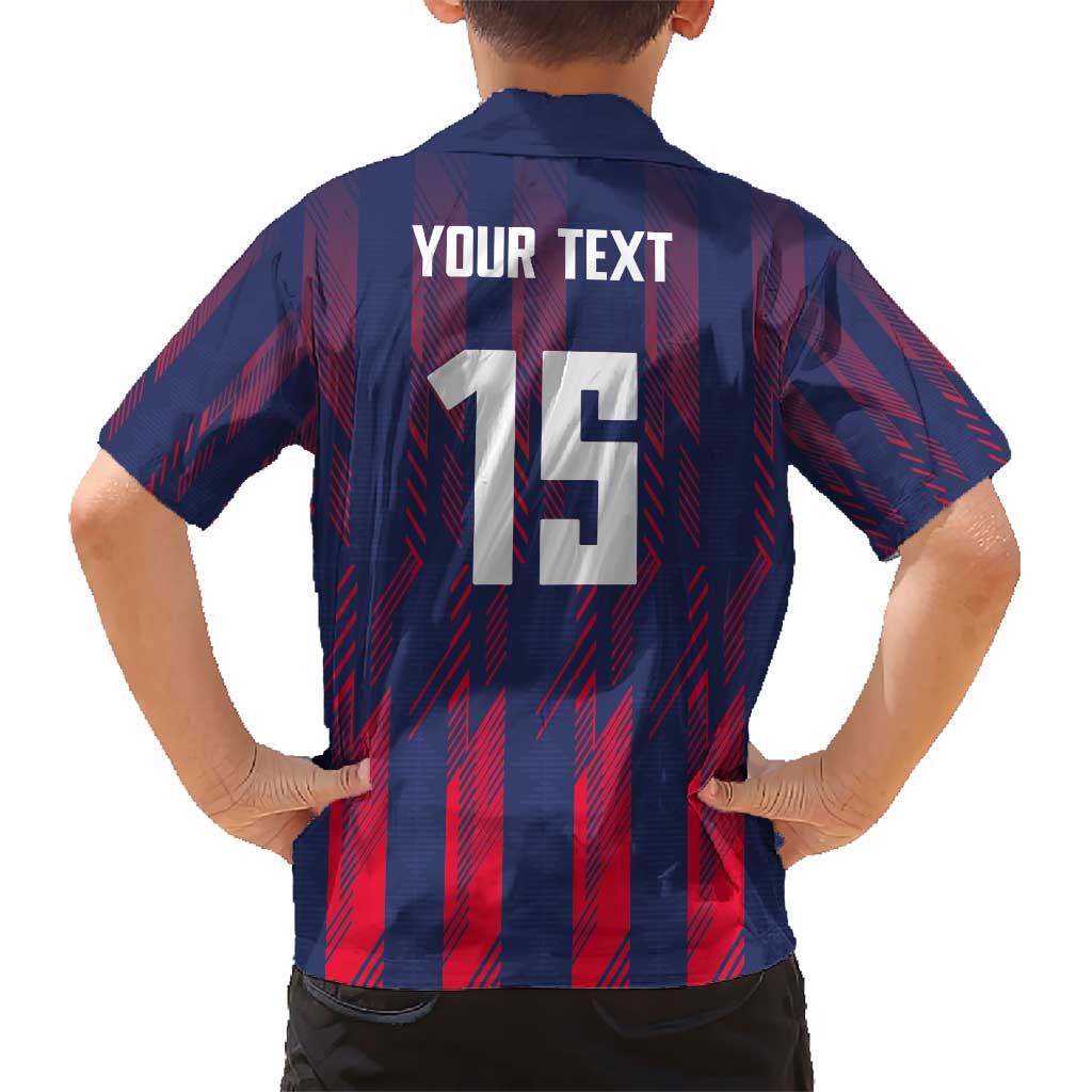 Custom Serbia Sport Fan Jersey Hawaiian Shirt Eagle Wings with Sporty Stripes Style - Wonder Print Shop