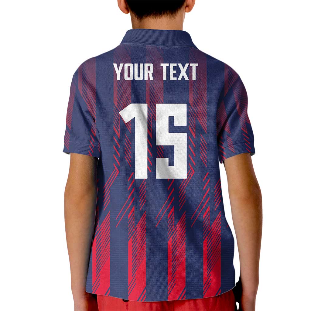 Custom Serbia Sport Fan Jersey Kid Polo Shirt Eagle Wings with Sporty Stripes Style - Wonder Print Shop