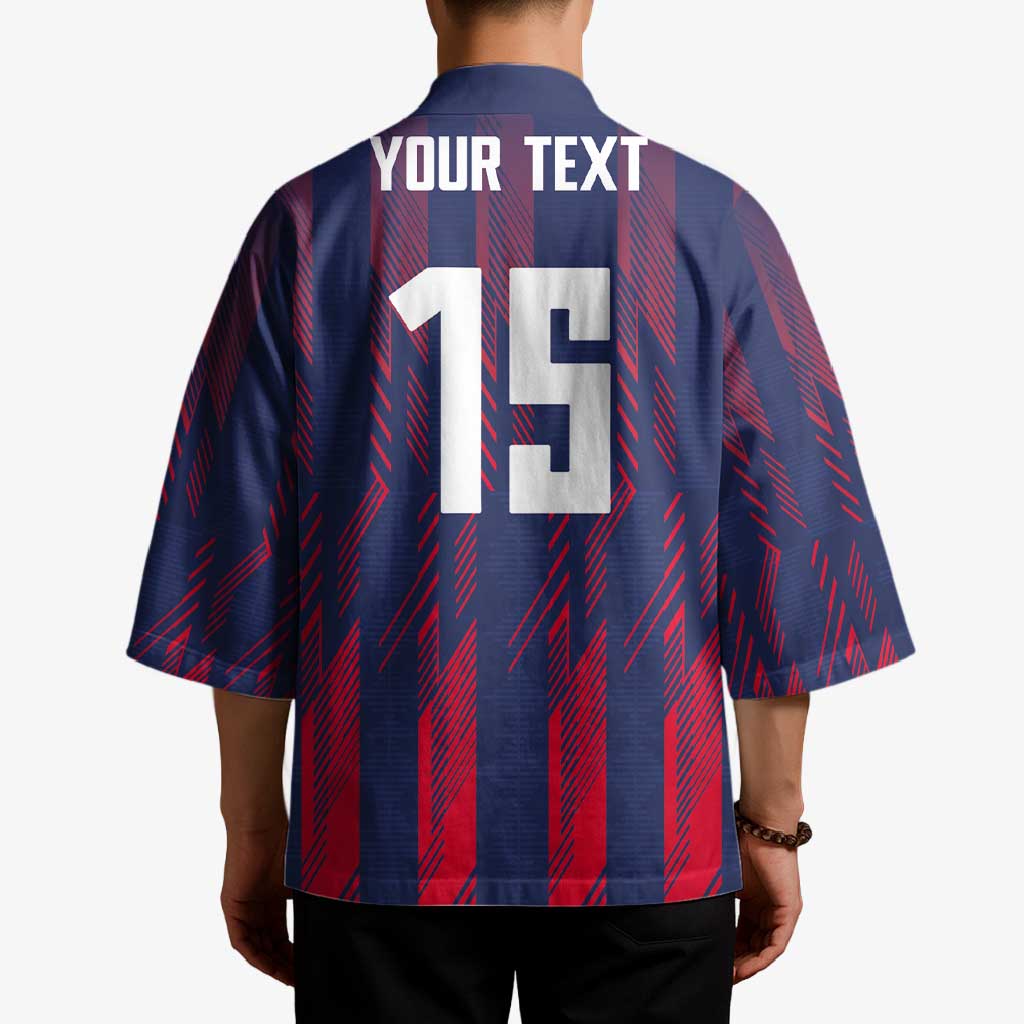 Custom Serbia Sport Fan Jersey Kimono Eagle Wings with Sporty Stripes Style - Wonder Print Shop
