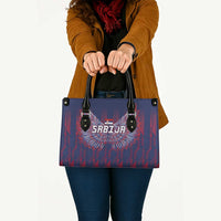 Serbia Sport Fan Jersey Leather Bag Eagle Wings with Sporty Stripes Style - Wonder Print Shop