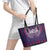 Serbia Sport Fan Jersey Leather Tote Bag Eagle Wings with Sporty Stripes Style - Wonder Print Shop