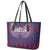 Serbia Sport Fan Jersey Leather Tote Bag Eagle Wings with Sporty Stripes Style - Wonder Print Shop