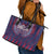 Serbia Sport Fan Jersey Leather Tote Bag Eagle Wings with Sporty Stripes Style - Wonder Print Shop