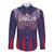 Custom Serbia Sport Fan Jersey Long Sleeve Button Shirt Eagle Wings with Sporty Stripes Style - Wonder Print Shop