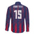 Custom Serbia Sport Fan Jersey Long Sleeve Button Shirt Eagle Wings with Sporty Stripes Style - Wonder Print Shop
