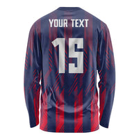 Custom Serbia Sport Fan Jersey Long Sleeve Shirt Eagle Wings with Sporty Stripes Style - Wonder Print Shop