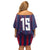 Custom Serbia Sport Fan Jersey Off Shoulder Short Dress Eagle Wings with Sporty Stripes Style - Wonder Print Shop