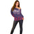 Custom Serbia Sport Fan Jersey Off Shoulder Sweater Eagle Wings with Sporty Stripes Style - Wonder Print Shop