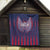 Serbia Sport Fan Jersey Quilt Eagle Wings with Sporty Stripes Style - Wonder Print Shop