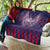 Serbia Sport Fan Jersey Quilt Eagle Wings with Sporty Stripes Style - Wonder Print Shop