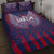 Serbia Sport Fan Jersey Quilt Bed Set Eagle Wings with Sporty Stripes Style - Wonder Print Shop