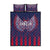 Serbia Sport Fan Jersey Quilt Bed Set Eagle Wings with Sporty Stripes Style - Wonder Print Shop