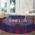 Serbia Sport Fan Jersey Round Carpet Eagle Wings with Sporty Stripes Style - Wonder Print Shop