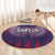 Serbia Sport Fan Jersey Round Carpet Eagle Wings with Sporty Stripes Style - Wonder Print Shop