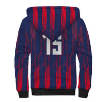 Custom Serbia Sport Fan Jersey Sherpa Hoodie Eagle Wings with Sporty Stripes Style - Wonder Print Shop
