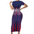 Custom Serbia Sport Fan Jersey Short Sleeve Bodycon Dress Eagle Wings with Sporty Stripes Style - Wonder Print Shop