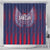 Serbia Sport Fan Jersey Shower Curtain Eagle Wings with Sporty Stripes Style - Wonder Print Shop
