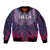 Custom Serbia Sport Fan Jersey Sleeve Zip Bomber Jacket Eagle Wings with Sporty Stripes Style - Wonder Print Shop
