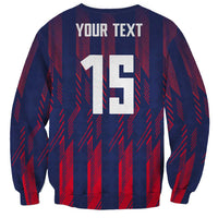 Custom Serbia Sport Fan Jersey Sweatshirt Eagle Wings with Sporty Stripes Style - Wonder Print Shop