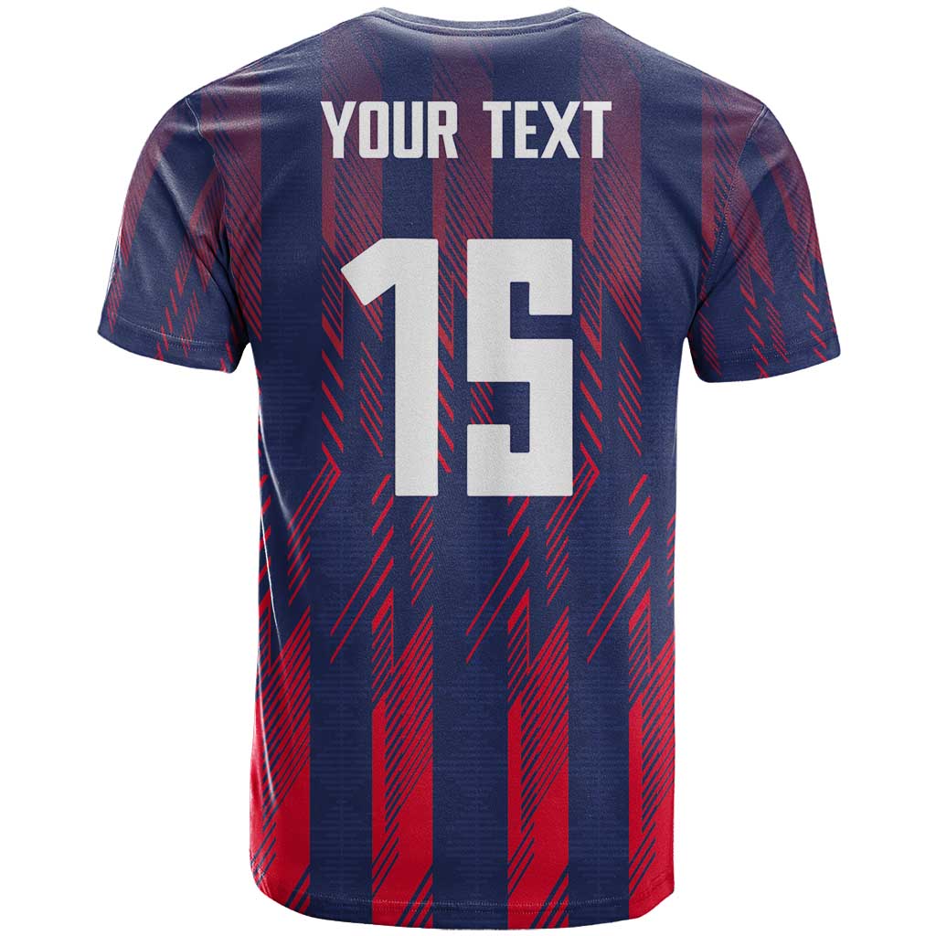 Custom Serbia Sport Fan Jersey T Shirt Eagle Wings with Sporty Stripes Style - Wonder Print Shop