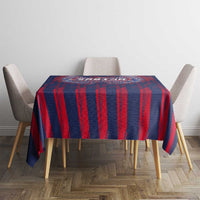 Serbia Sport Fan Jersey Tablecloth Eagle Wings with Sporty Stripes Style - Wonder Print Shop