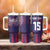 Custom Serbia Sport Fan Jersey Tumbler With Handle Eagle Wings with Sporty Stripes Style - Wonder Print Shop