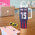 Custom Serbia Sport Fan Jersey Tumbler With Handle Eagle Wings with Sporty Stripes Style - Wonder Print Shop