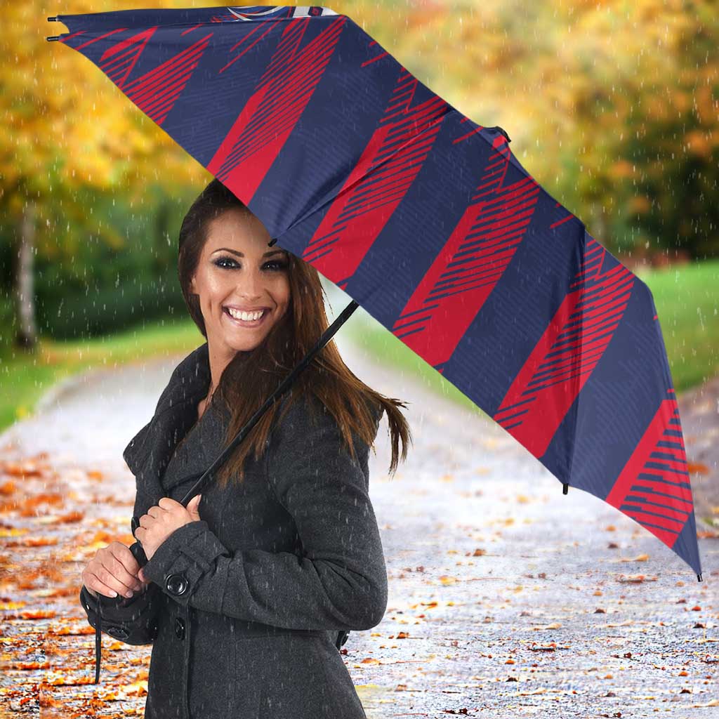 Serbia Sport Fan Jersey Umbrella Eagle Wings with Sporty Stripes Style - Wonder Print Shop