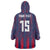 Custom Serbia Sport Fan Jersey Wearable Blanket Hoodie Eagle Wings with Sporty Stripes Style - Wonder Print Shop