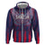 Custom Serbia Sport Fan Jersey Zip Hoodie Eagle Wings with Sporty Stripes Style - Wonder Print Shop