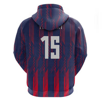 Custom Serbia Sport Fan Jersey Zip Hoodie Eagle Wings with Sporty Stripes Style - Wonder Print Shop