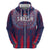 Custom Serbia Sport Fan Jersey Zip Hoodie Eagle Wings with Sporty Stripes Style - Wonder Print Shop