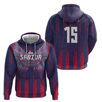 Custom Serbia Sport Fan Jersey Zip Hoodie Eagle Wings with Sporty Stripes Style - Wonder Print Shop
