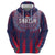 Custom Serbia Sport Fan Jersey Zip Hoodie Eagle Wings with Sporty Stripes Style - Wonder Print Shop