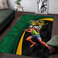Jamaican Pride Area Rug 9.58 Seconds-Faster Than Lightning - Wonder Print Shop