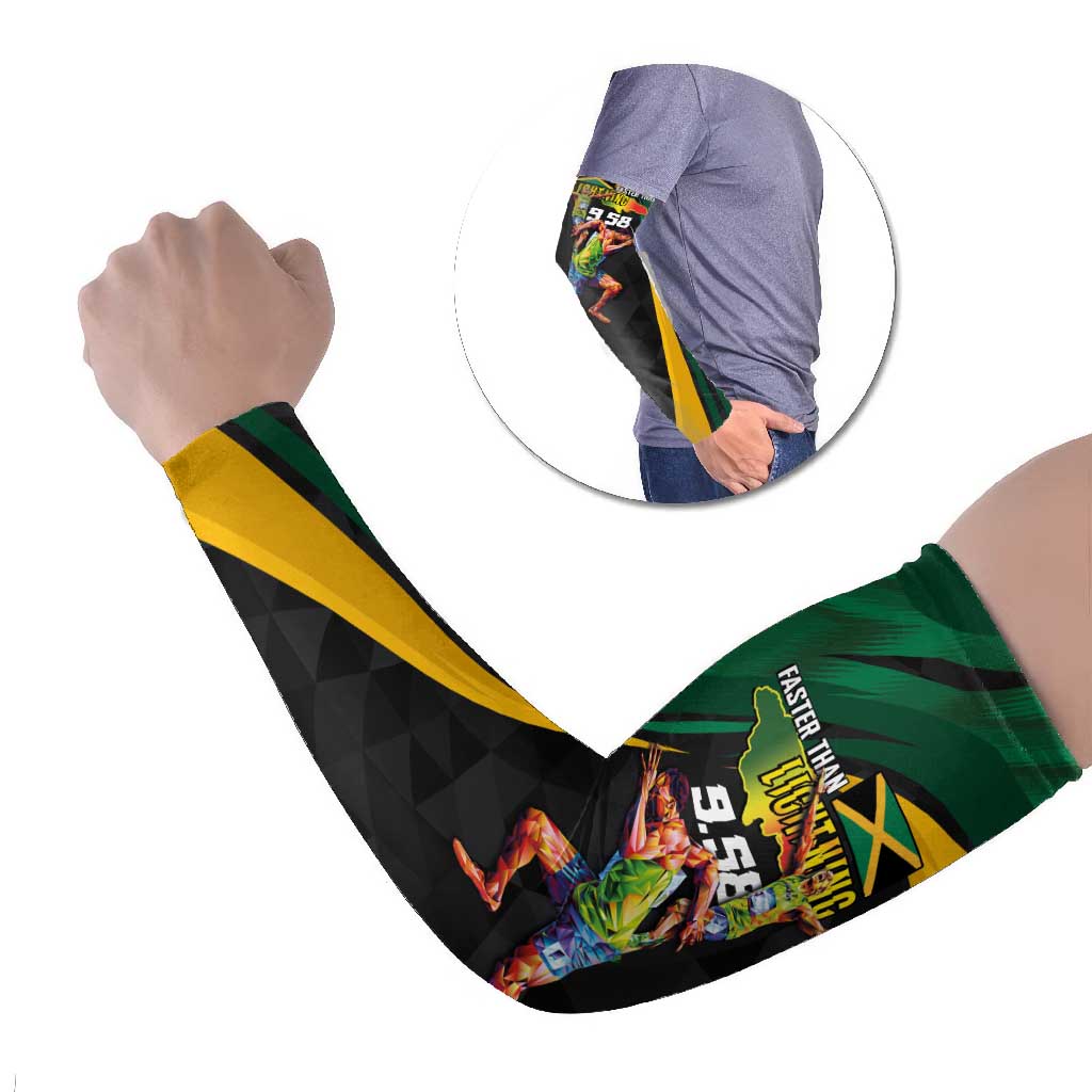 Jamaican Pride Arm Sleeves 9.58 Seconds-Faster Than Lightning - Wonder Print Shop
