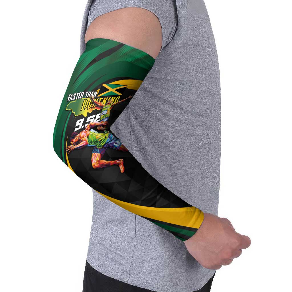 Jamaican Pride Arm Sleeves 9.58 Seconds-Faster Than Lightning - Wonder Print Shop