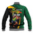 Jamaican Pride Baseball Jacket 9.58 Seconds-Faster Than Lightning - Wonder Print Shop
