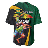 Jamaican Pride Baseball Jersey 9.58 Seconds-Faster Than Lightning - Wonder Print Shop