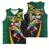 Jamaican Pride Basketball Jersey 9.58 Seconds-Faster Than Lightning - Wonder Print Shop