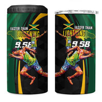 Jamaican Pride 4 in 1 Can Cooler Tumbler 9.58 Seconds-Faster Than Lightning - Wonder Print Shop