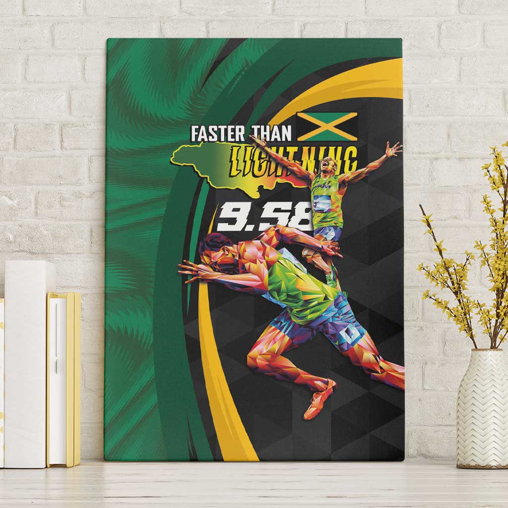 Jamaican Pride Canvas Wall Art 9.58 Seconds-Faster Than Lightning - Wonder Print Shop