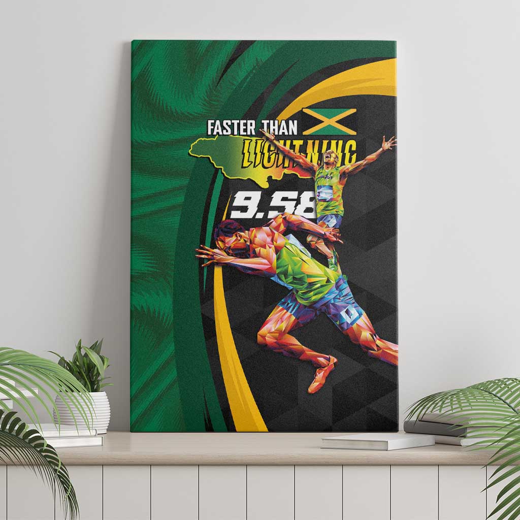 Jamaican Pride Canvas Wall Art 9.58 Seconds-Faster Than Lightning - Wonder Print Shop